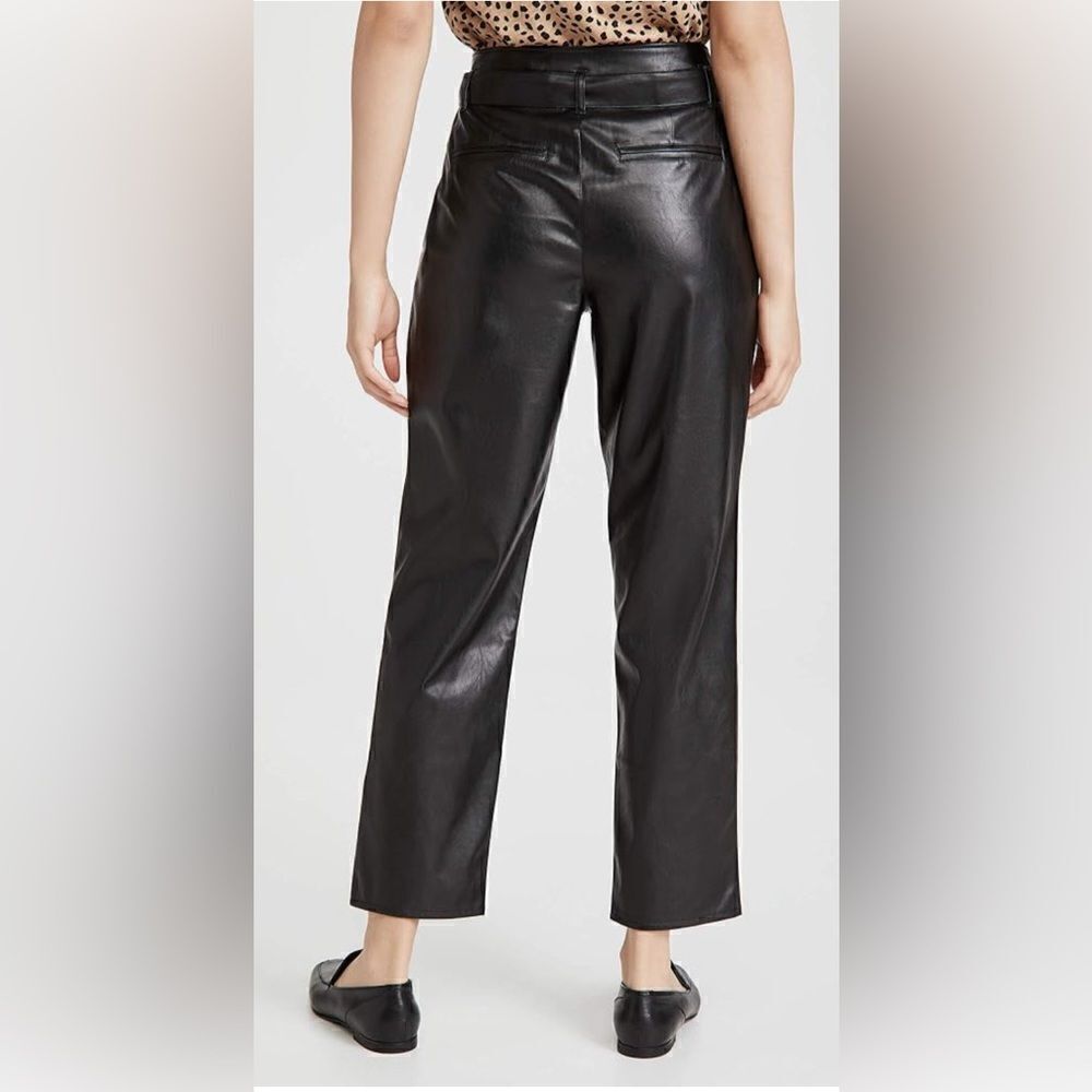 PAIGE pants Melila vegan paperbag black faux leather pants. 0 - Picture 4 of 7